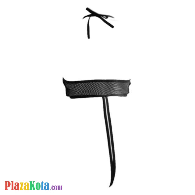 L1298 - Baju Tidur Dinas Malam Wanita Lingerie Teddy Bodysuit Seksi Halter Hitam Crotchless - Photo 2