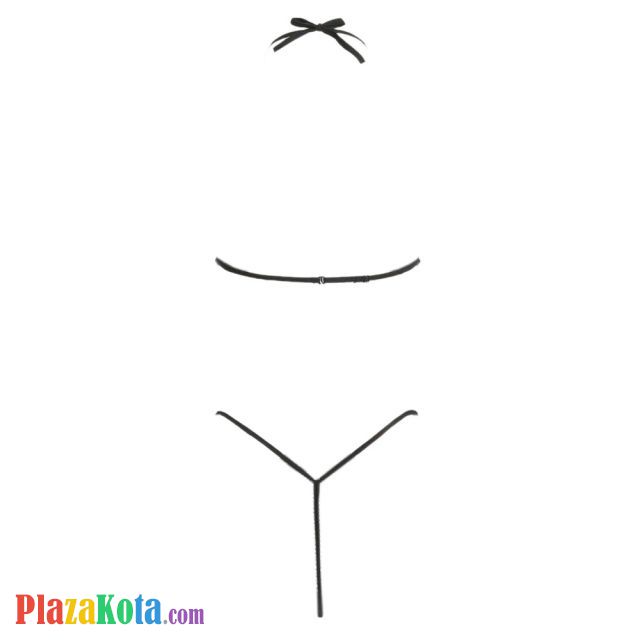 L1299 - Baju Tidur Dinas Malam Wanita Lingerie Teddy Bodysuit Seksi Halter Hitam - Photo 2