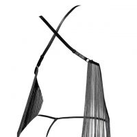 L1321 - Baju Tidur Dinas Malam Wanita Lingerie Babydoll Mini Dress Seksi Tali Silang Hitam Transparan Rumbai - 2