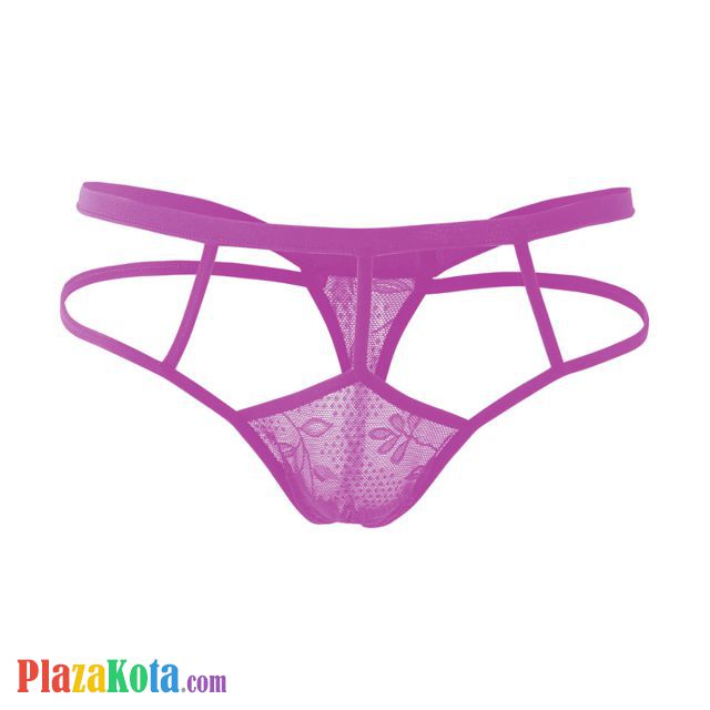 GP074 - Celana Dalam Pria G-String Seksi Ungu Transparan Tali 2 - Photo 2