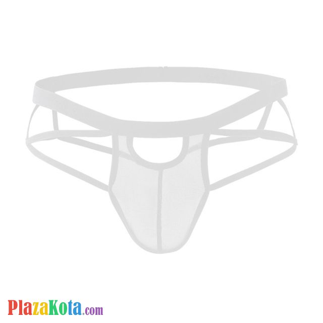 GP077 - Celana Dalam Pria G-String Seksi Putih Transparan Tali 2 - Photo 2