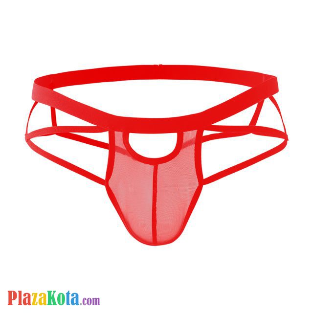 GP079 - Celana Dalam Pria G-String Seksi Merah Transparan Tali 2 - Photo 2
