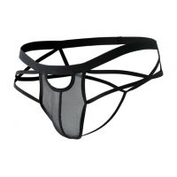 GP080 - Celana Dalam Pria G-String Seksi Hitam Transparan Tali 2