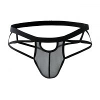 GP080 - Celana Dalam Pria G-String Seksi Hitam Transparan Tali 2 - 2