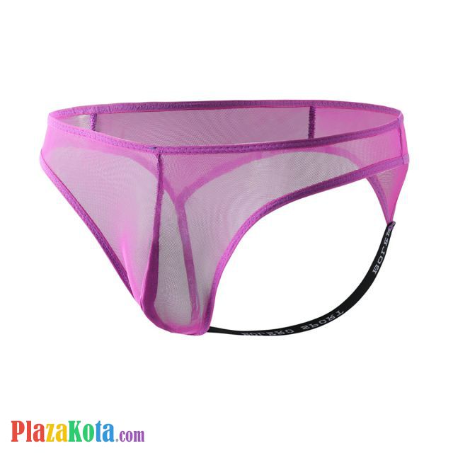 GP082 - Celana Dalam Pria G-String Seksi Ungu Transparan Terbuka Belakang - Photo 1
