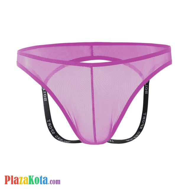 GP082 - Celana Dalam Pria G-String Seksi Ungu Transparan Terbuka Belakang - Photo 2