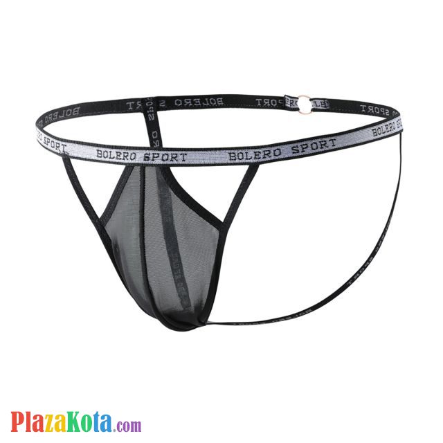 GP089 - Celana Dalam Pria G-String Seksi Hitam Transparan Terbuka Belakang - Photo 1