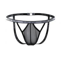 GP089 - Celana Dalam Pria G-String Seksi Hitam Transparan Terbuka Belakang - 2