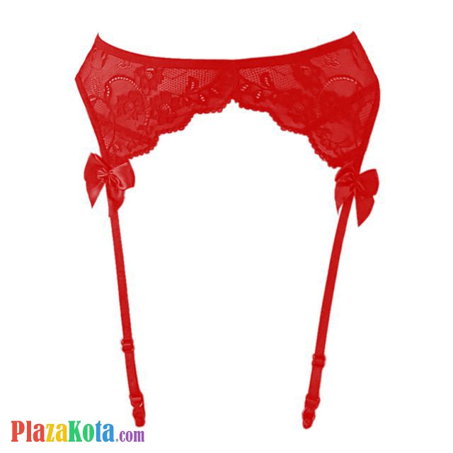 G031 - Garter Belt Stocking Merah Pita Tali 4 - Photo 1