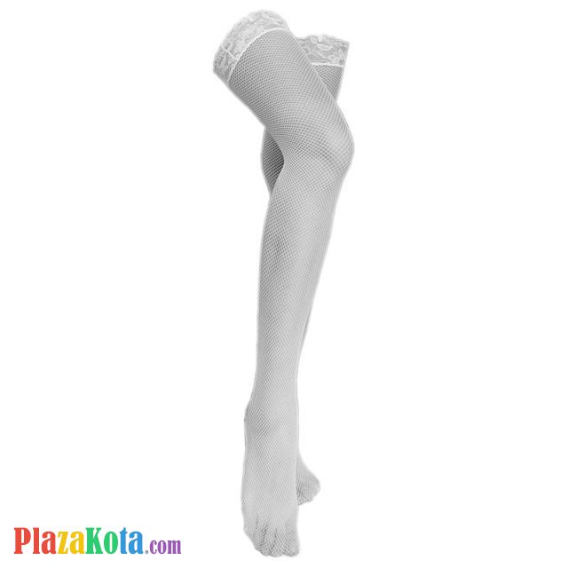 S003 - Stocking Overknee Sepaha Fishnet Putih - Photo 1