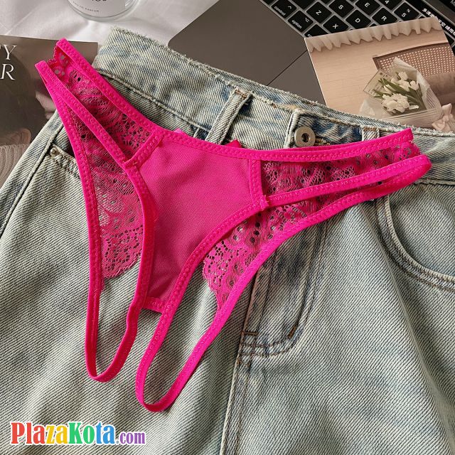 P669 - Celana Dalam Wanita Panties Thong Seksi Crotchless Magenta Pita Belakang - Photo 1 P669 - Celana Dalam Wanita Panties Thong Seksi Crotchless Magenta Pita Belakang - Photo 1