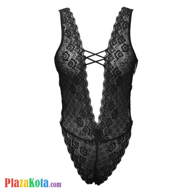 L1326 - Baju Tidur Dinas Malam Wanita Lingerie Teddy Bodysuit Seksi Hitam Transparan Belahan Dada Rendah - Photo 1 L1326 - Baju Tidur Dinas Malam Wanita Lingerie Teddy Bodysuit Seksi Hitam Transparan Belahan Dada Rendah - Photo 1