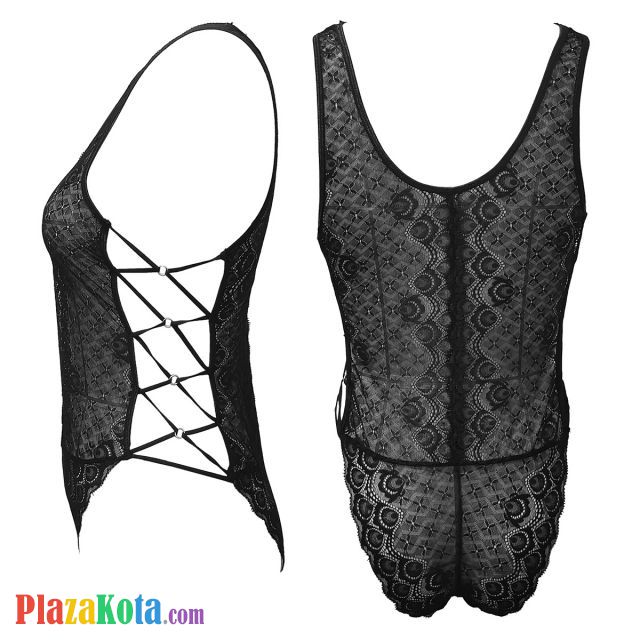 L1326 - Baju Tidur Dinas Malam Wanita Lingerie Teddy Bodysuit Seksi Hitam Transparan Belahan Dada Rendah - Photo 2 L1326 - Baju Tidur Dinas Malam Wanita Lingerie Teddy Bodysuit Seksi Hitam Transparan Belahan Dada Rendah - Photo 2