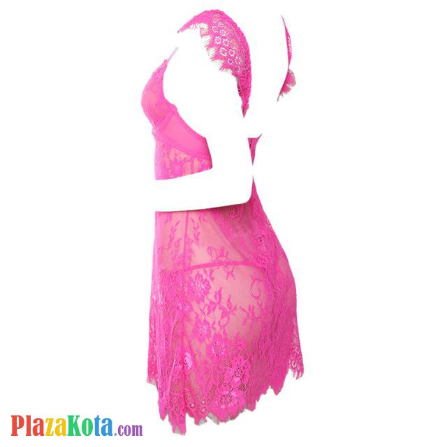 L0392 - Baju Tidur Dinas Malam Wanita Lingerie Bodycon Sheath Dress Seksi Magenta Transparan Bra Kawat - Photo 2 L0392 - Baju Tidur Dinas Malam Wanita Lingerie Bodycon Sheath Dress Seksi Magenta Transparan Bra Kawat - Photo 2